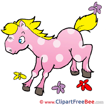 Pink Pony Pics printable Cliparts