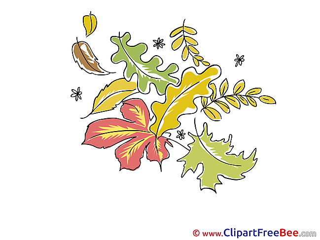 Beautiful Leaves printable Illustrations Autumn