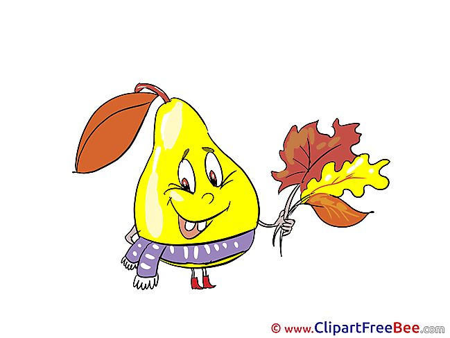Pear Leaves Autumn Clip Art for free