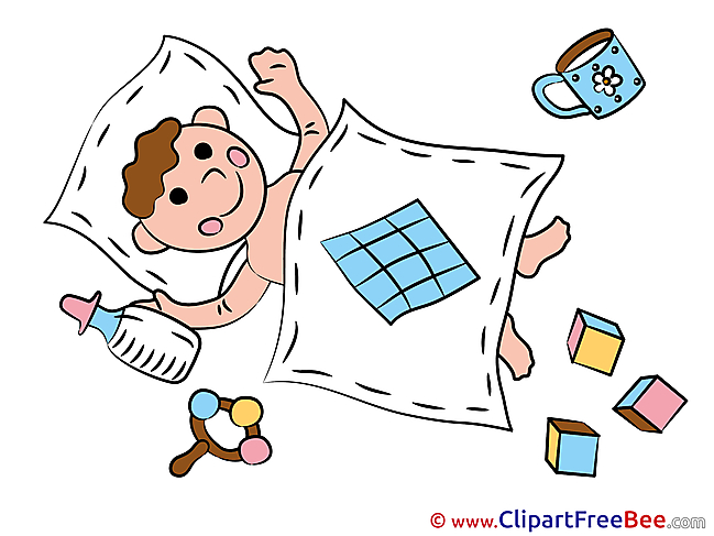 Bed sleeping download Baby Illustrations