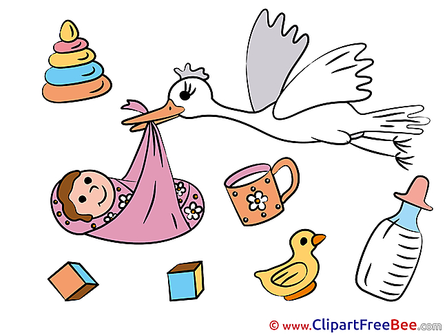 Birth Stork free Illustration Baby