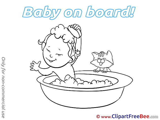 Bath printable Baby on board Images