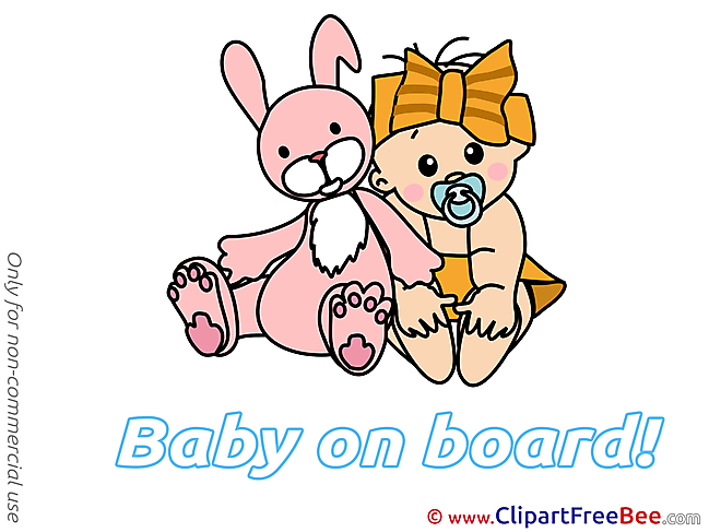 Bunny Baby on board download Illustration