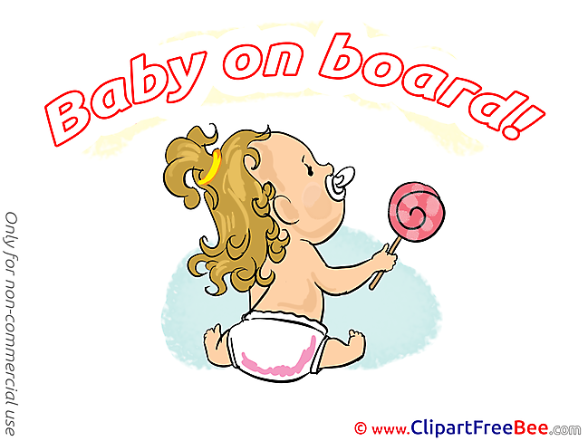 Candy Baby on board Illustrations for free