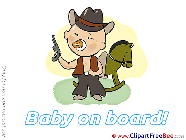 Cowboy Horse printable Baby on board Images