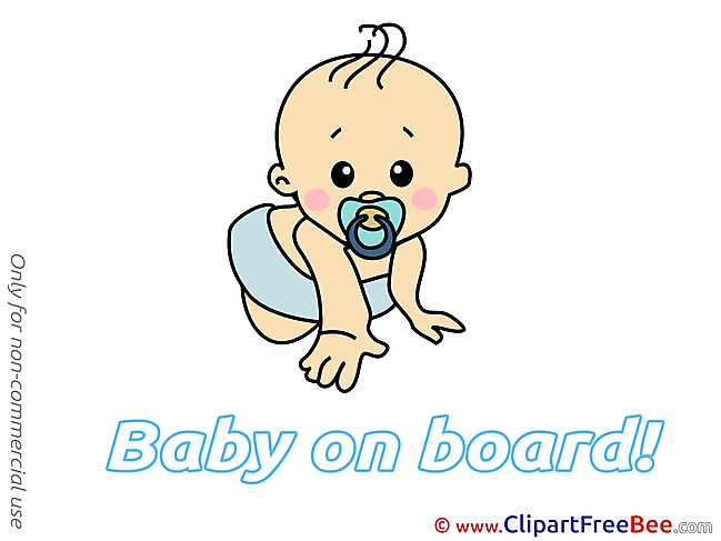 Crouch free Illustration Baby on board