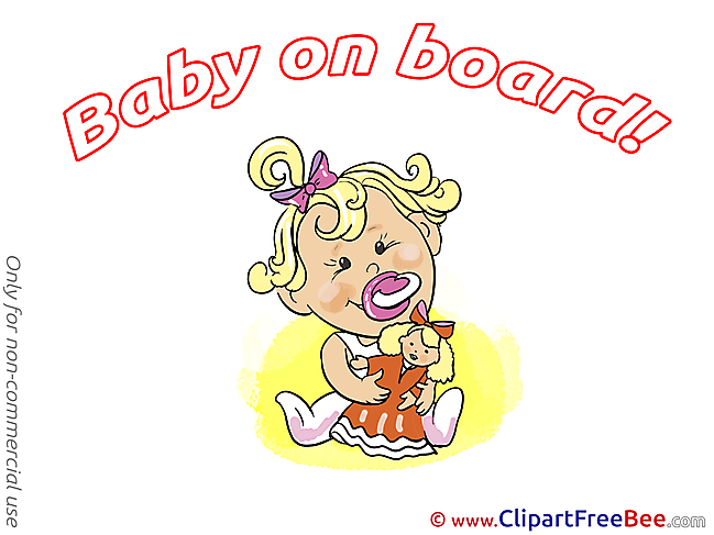 Doll free Cliparts Baby on board