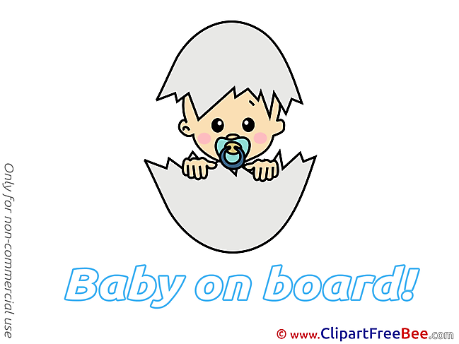 Egg Baby on board Clip Art for free