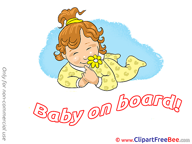 Flower Baby on board download Illustration