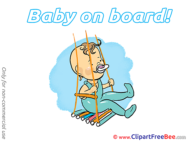 Swing free Cliparts Baby on board