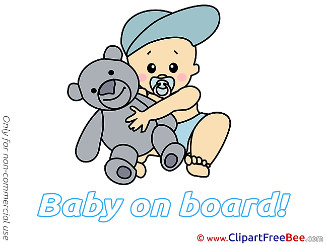 Teddy Bear Baby on board free Images download