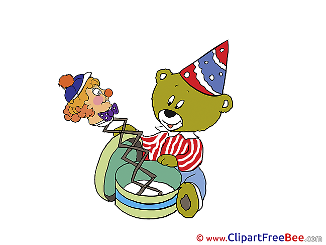 Bear Toy Pics Birthday Illustration