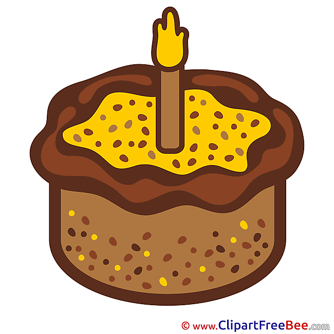 Candle in Cake Clipart Birthday Illustrations