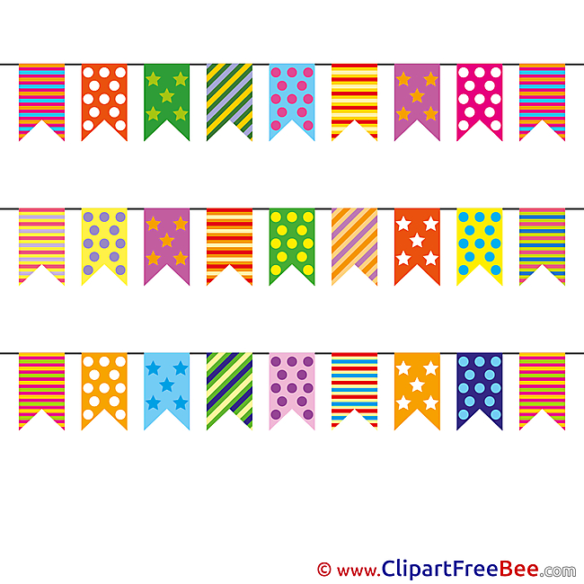 Flags Holiday Birthday download Illustration