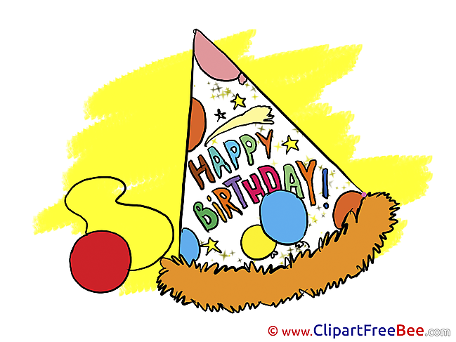 Party Hat Birthday Greeting Cards for free