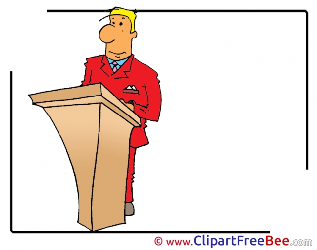 Conference Man Clipart free Illustrations