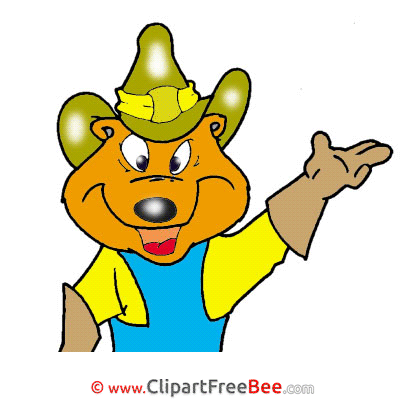 Cowboy Bear Pics printable Cliparts