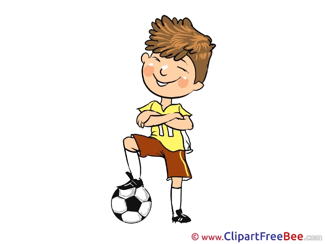 Footballer printable Illustrations for free