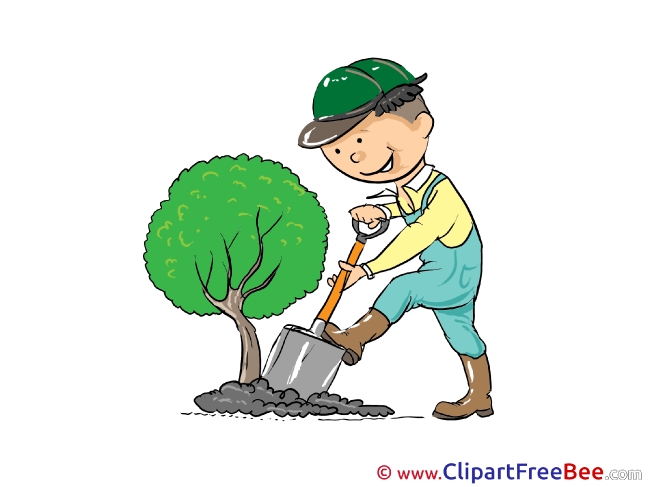 Gardener Tree Clip Art download for free