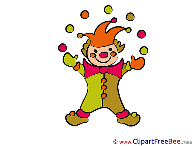 Circus Juggler printable Illustrations Carnival