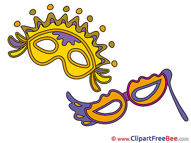 Clipart Carnival Masks Illustrations