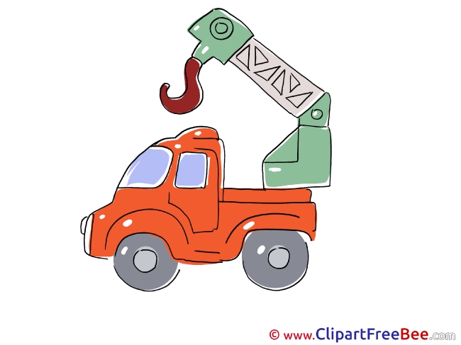 Crane Car Cliparts printable for free