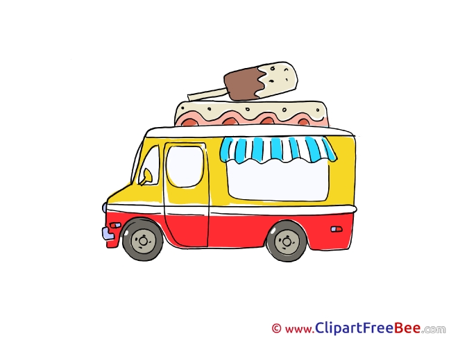 Vehicle Ice Cream Truck Clipart free Illustrations