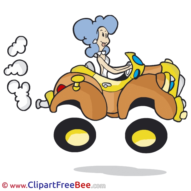 Woman Car Driver Pics printable Cliparts