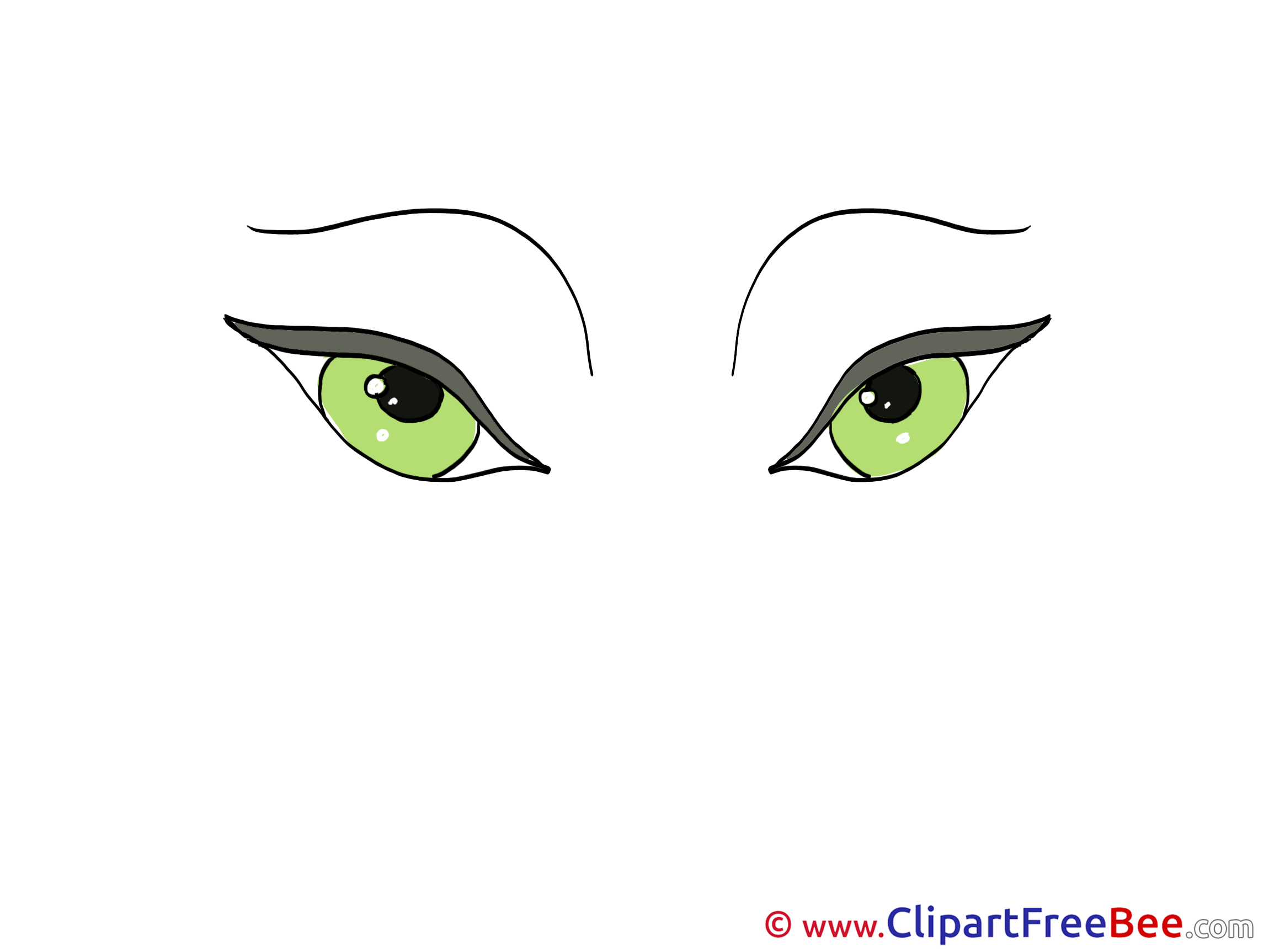 Green Eyes free printable Cliparts and Images
