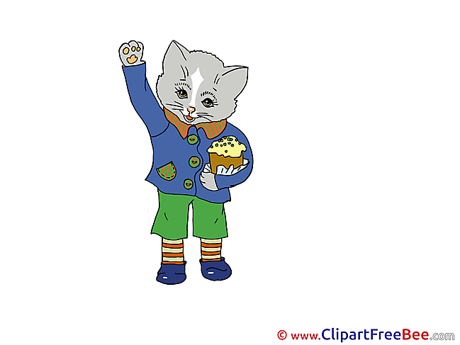 Easter Cat Clipart free Illustrations