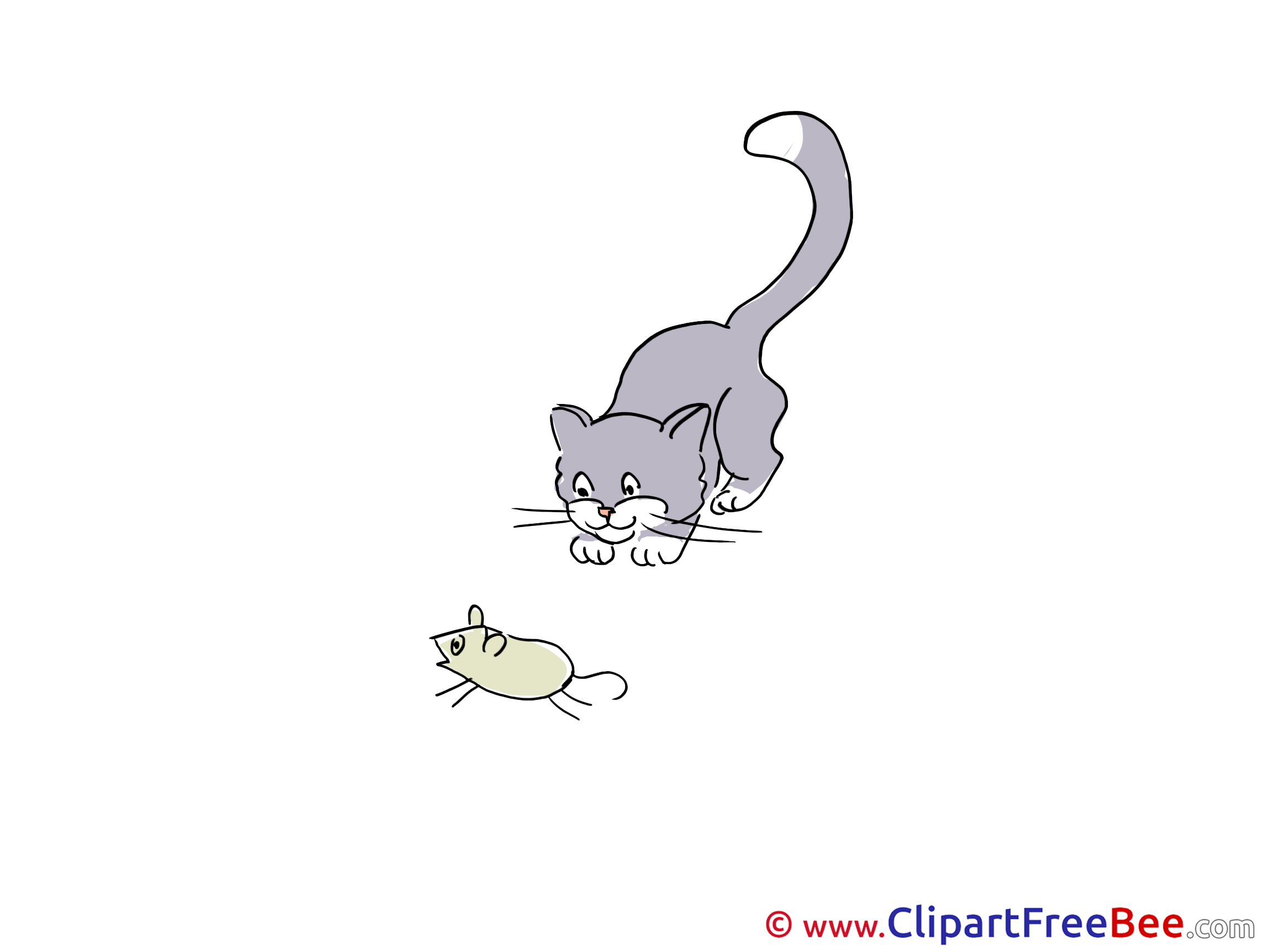 Mouse Cat download printable Illustrations