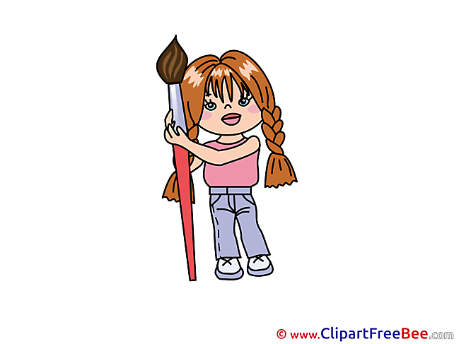 Brush Girl free Illustration download