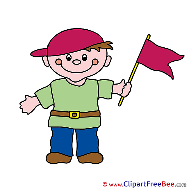 Flag Boy Clipart free Illustrations