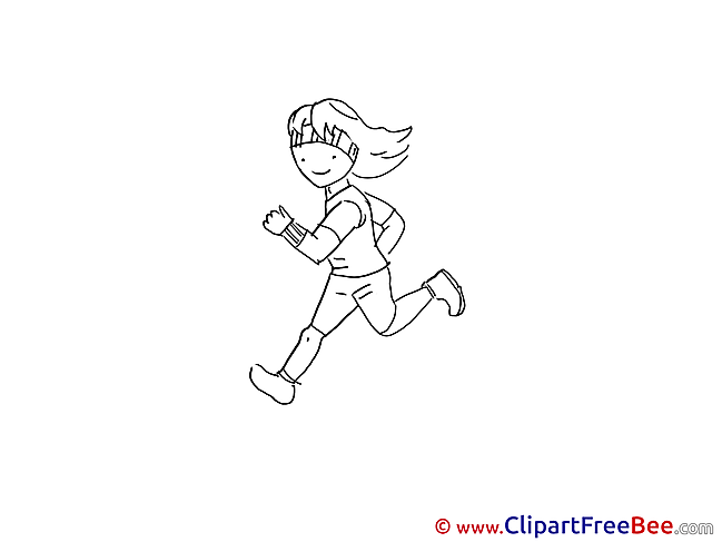 Run Girl download printable Illustrations