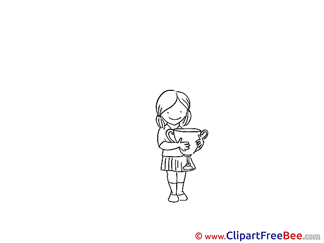 Winner Cup Girl free Cliparts for download