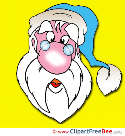 Beard Santa Claus Christmas download Illustration