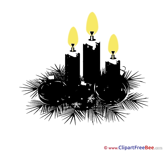 Black Candles free Illustration Christmas