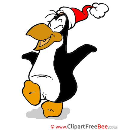 Penguin printable Illustrations Christmas