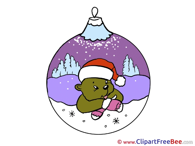 Purple Ball Bear Clip Art download Christmas