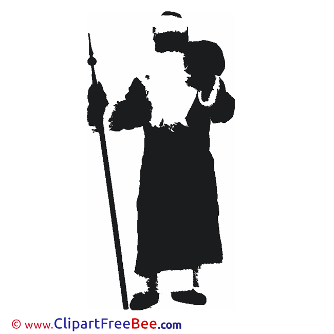 Silhouette Santa Claus free Illustration Christmas