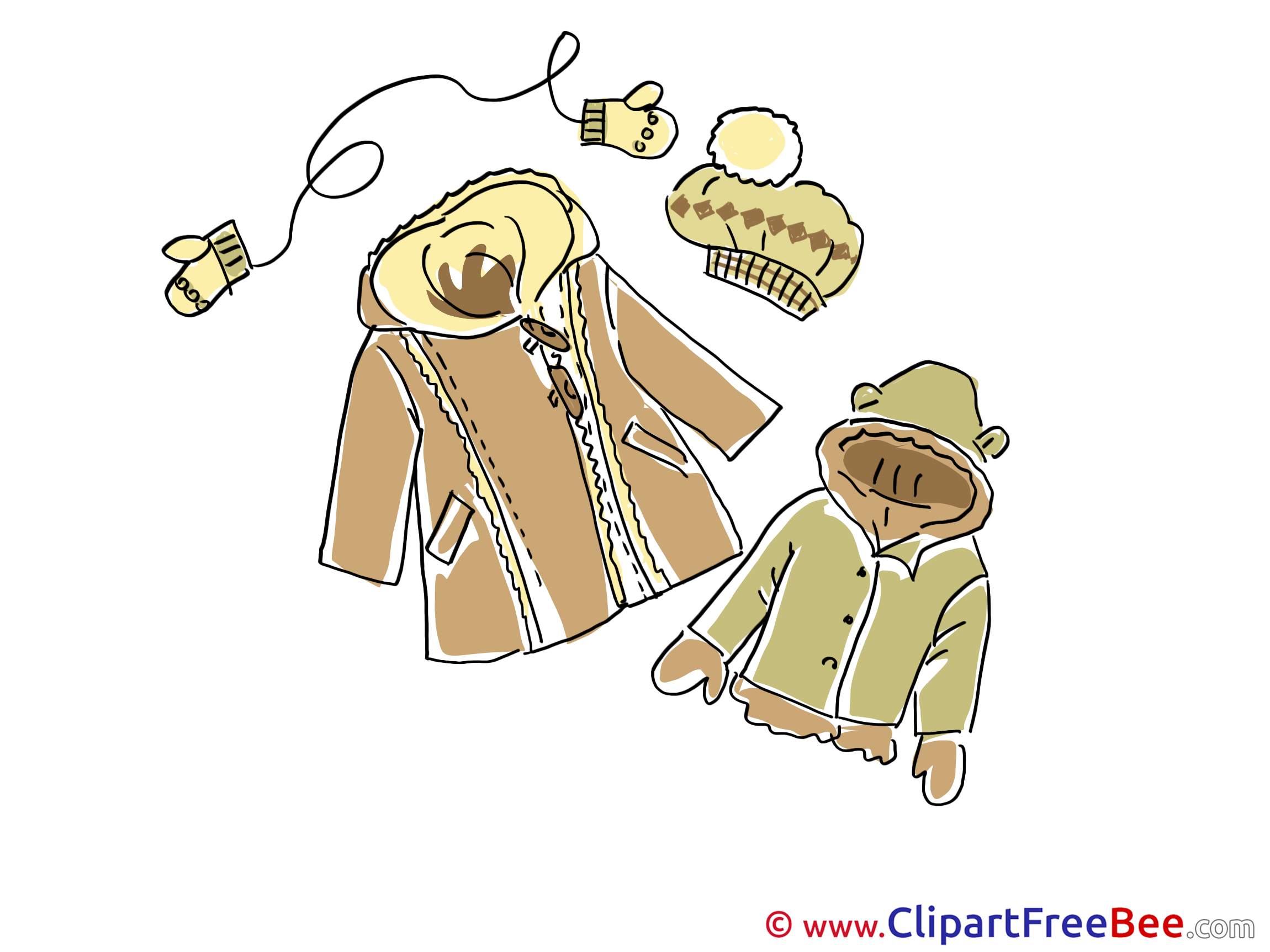 Winter Clothes download printable Illustrations