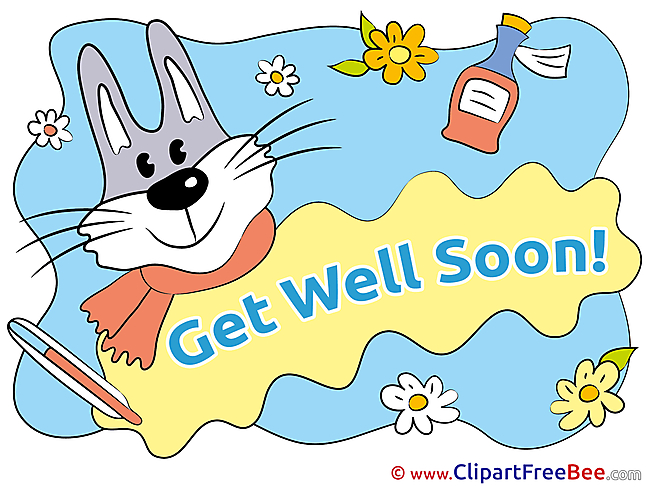 Bunny printable Get Well Soon Images