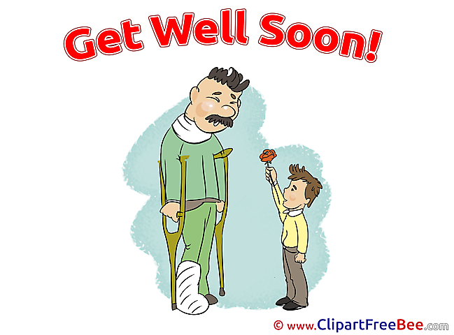 Father Boy Rose download Clipart Get Well Soon Cliparts