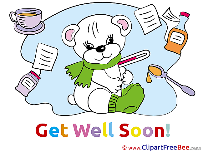 White Bear Medicine Pills download Get Well Soon Illustrations