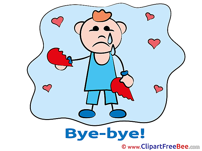 Boy Hearts Broken Heart Goodbye download Illustration