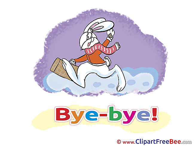 Bunny printable Illustrations Goodbye