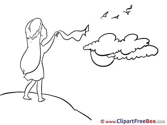 Clouds Sky Woman Pics Goodbye free Cliparts