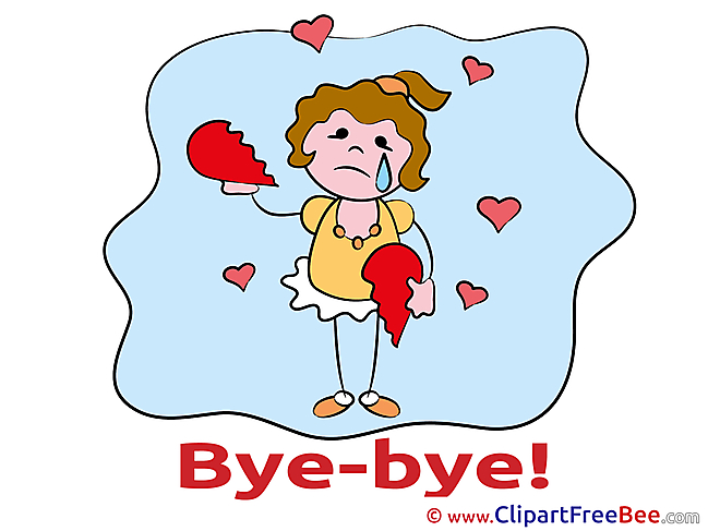 Girl Broken Heart Clip Art download Goodbye