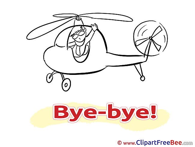 Helicopter Man free Illustration Goodbye