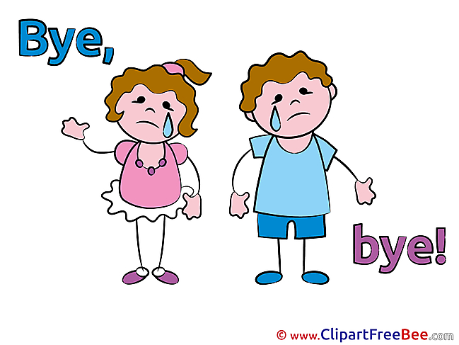 Kids printable Illustrations Goodbye